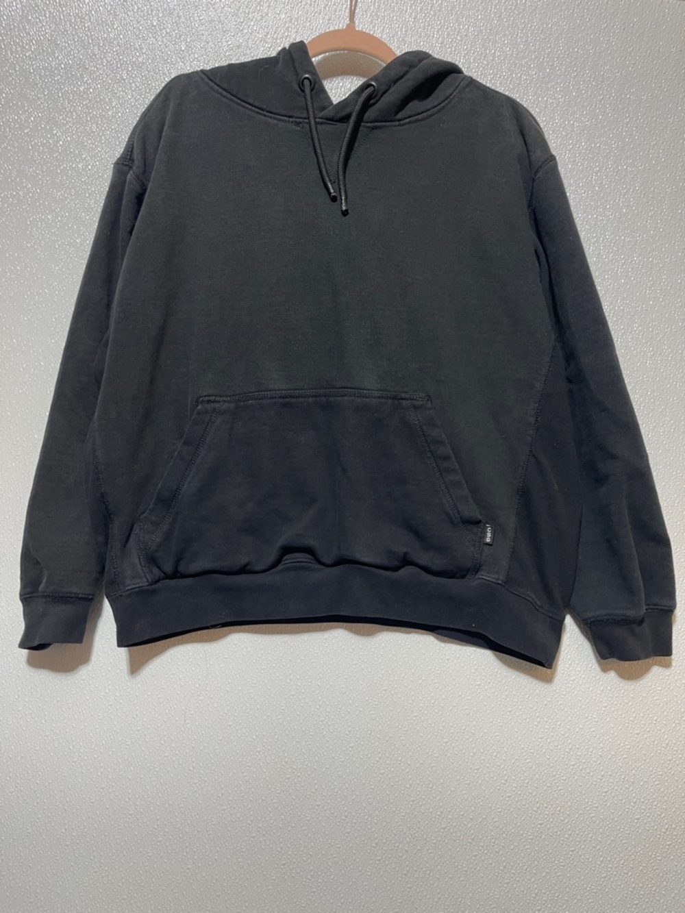3/$30 Men's Black Pullover Hoodie Sweatshirt with Special Divided Pocket